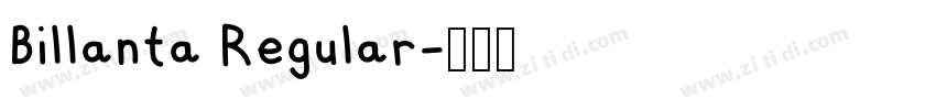 Billanta Regular字体转换